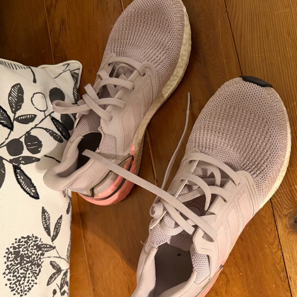 adidas Women's Pale Pink Knit Running Shoes